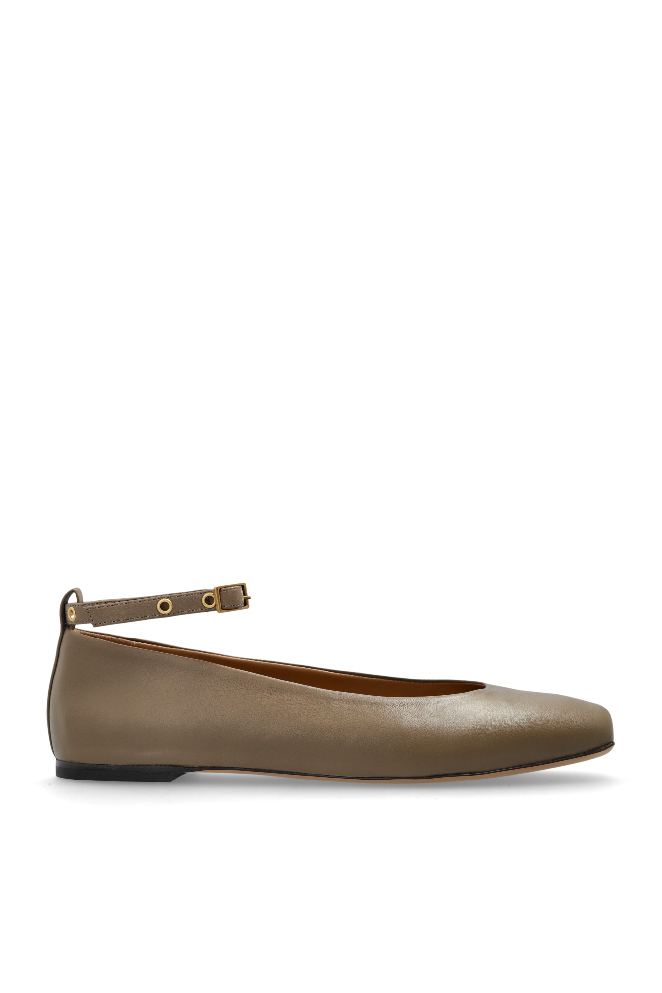 Brown Leather ballet flats Emporio Armani - Vitkac AS